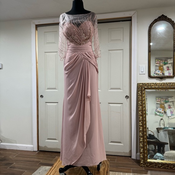 Blush Pink Beaded Gown